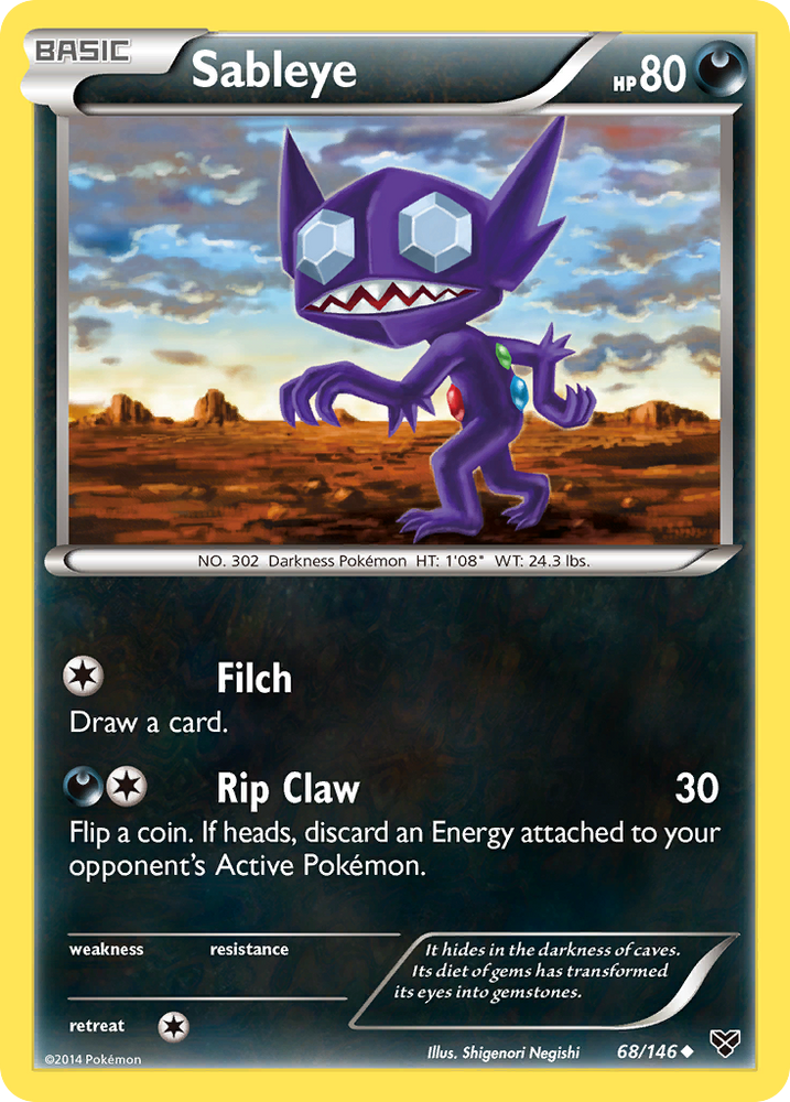 Pokemon | Sableye (68/146) [XY: Base Set] | The Nerd Merchant