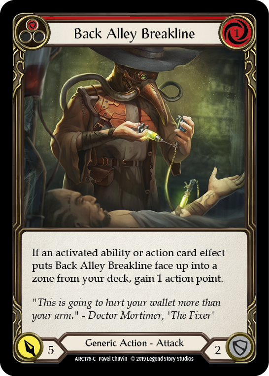 Flesh and Blood TCG | Back Alley Breakline (Red) [ARC176-C] (Arcane Rising)  1st Edition Normal | The Nerd Merchant