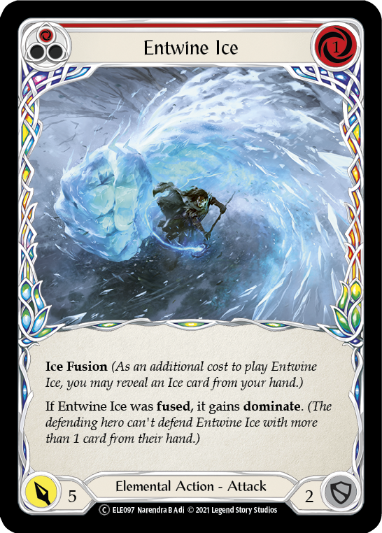 Flesh and Blood TCG | Entwine Ice (Red) [U-ELE097] (Tales of Aria Unlimited)  Unlimited Rainbow Foil | The Nerd Merchant