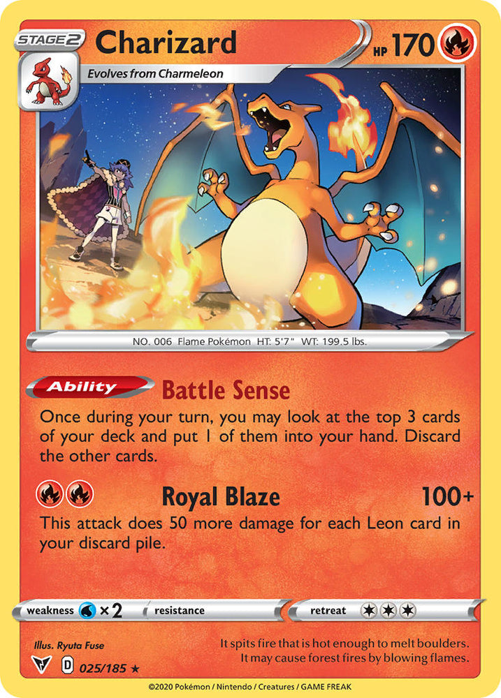 Pokemon | Charizard (025/185) [Sword & Shield: Vivid Voltage] | The Nerd Merchant