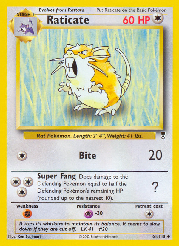 Pokemon | Raticate (61/110) [Legendary Collection] | The Nerd Merchant
