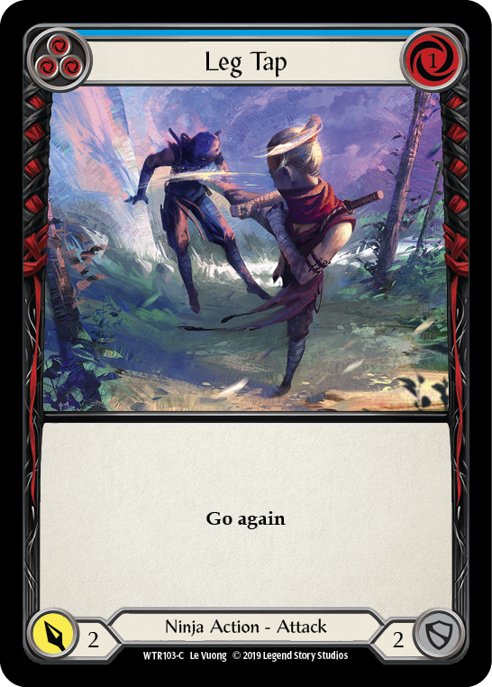 Flesh and Blood TCG | Leg Tap (Blue) [WTR103-C] (Welcome to Rathe)  Alpha Print Normal | The Nerd Merchant