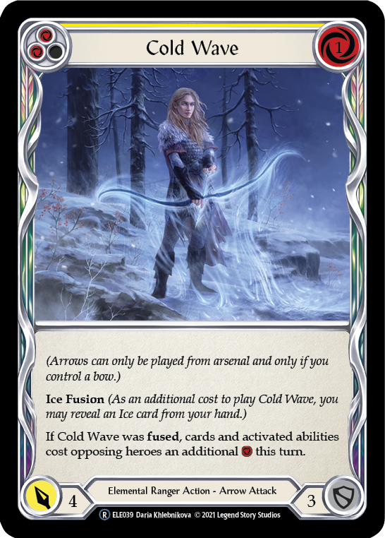 Flesh and Blood TCG | Cold Wave (Yellow) [U-ELE039] (Tales of Aria Unlimited)  Unlimited Normal | The Nerd Merchant