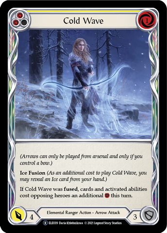 Flesh and Blood TCG | Cold Wave (Yellow) [U-ELE039] (Tales of Aria Unlimited)  Unlimited Normal | The Nerd Merchant