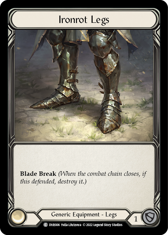 Flesh and Blood TCG | Ironrot Legs [DVR006] (Classic Battles: Rhinar vs Dorinthea)  Rainbow Foil | The Nerd Merchant