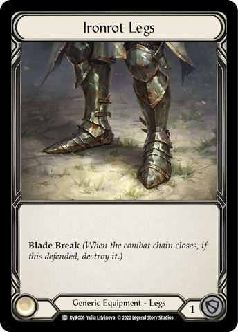 Flesh and Blood TCG | Ironrot Legs [DVR006] (Classic Battles: Rhinar vs Dorinthea)  Rainbow Foil | The Nerd Merchant