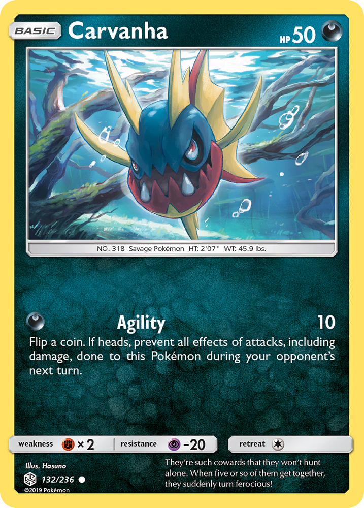 Pokemon| Carvanha (132/236) [Sun & Moon: Cosmic Eclipse] | The Nerd Merchant