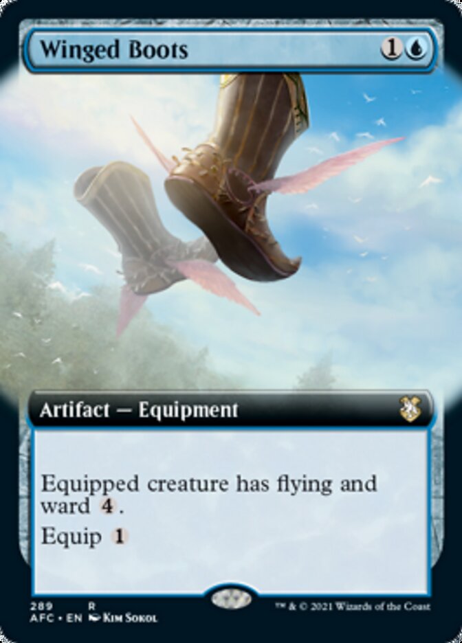 Magic | Winged Boots (Extended Art) [Dungeons & Dragons: Adventures in the Forgotten Realms Commander] | The Nerd Merchant