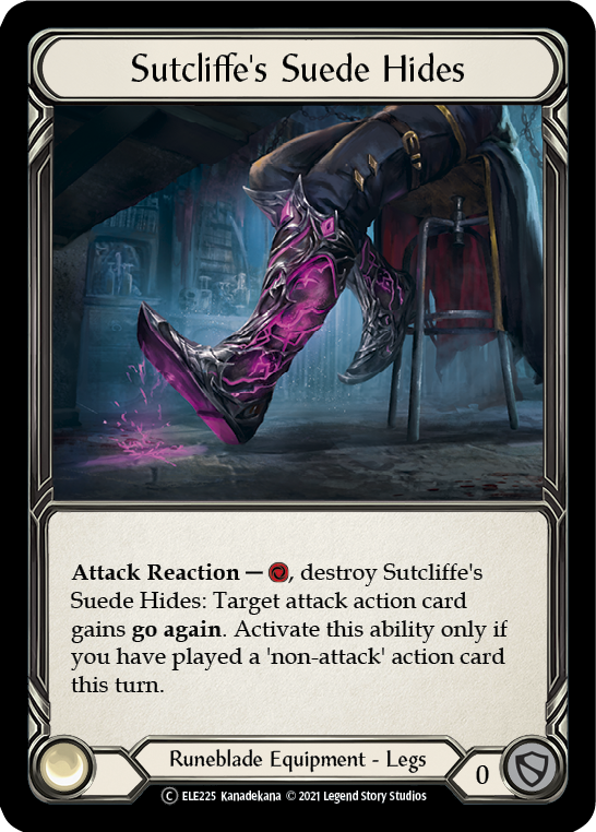 Flesh and Blood TCG | Sutcliffe's Suede Hides [U-ELE225] (Tales of Aria Unlimited)  Unlimited Rainbow Foil | The Nerd Merchant