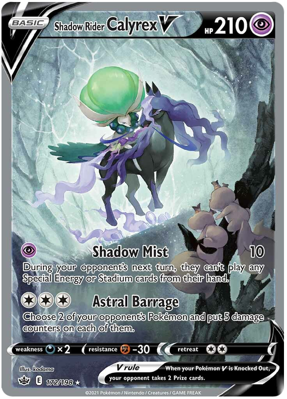 Pokemon | Shadow Rider Calyrex V (172/198) [Sword & Shield: Chilling Reign] | The Nerd Merchant