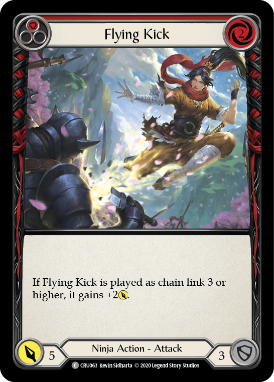 Flesh and Blood TCG | Flying Kick (Red) [CRU063] (Crucible of War)  1st Edition Normal | The Nerd Merchant
