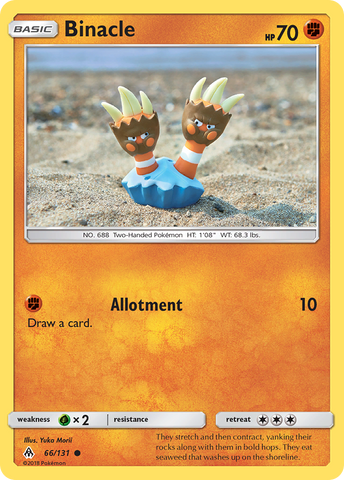 Pokemon | Binacle (66/131) [Sun & Moon: Forbidden Light] | The Nerd Merchant