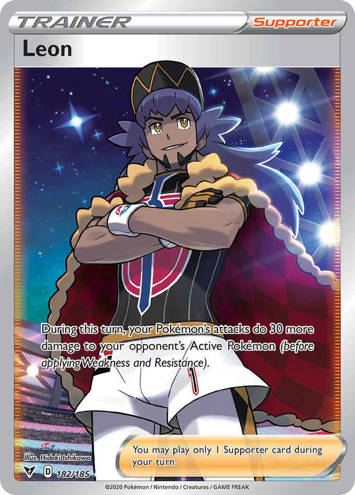 Pokemon | Leon (182/185) [Sword & Shield: Vivid Voltage] | The Nerd Merchant