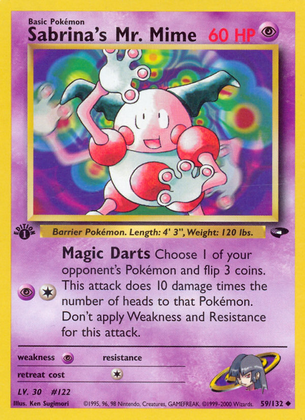 Pokemon | Sabrina's Mr. Mime (59/132) [Gym Challenge 1st Edition] | The Nerd Merchant