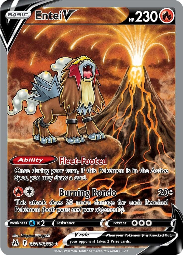 Pokemon | Entei V (GG36/GG70) [Sword & Shield: Crown Zenith] | The Nerd Merchant