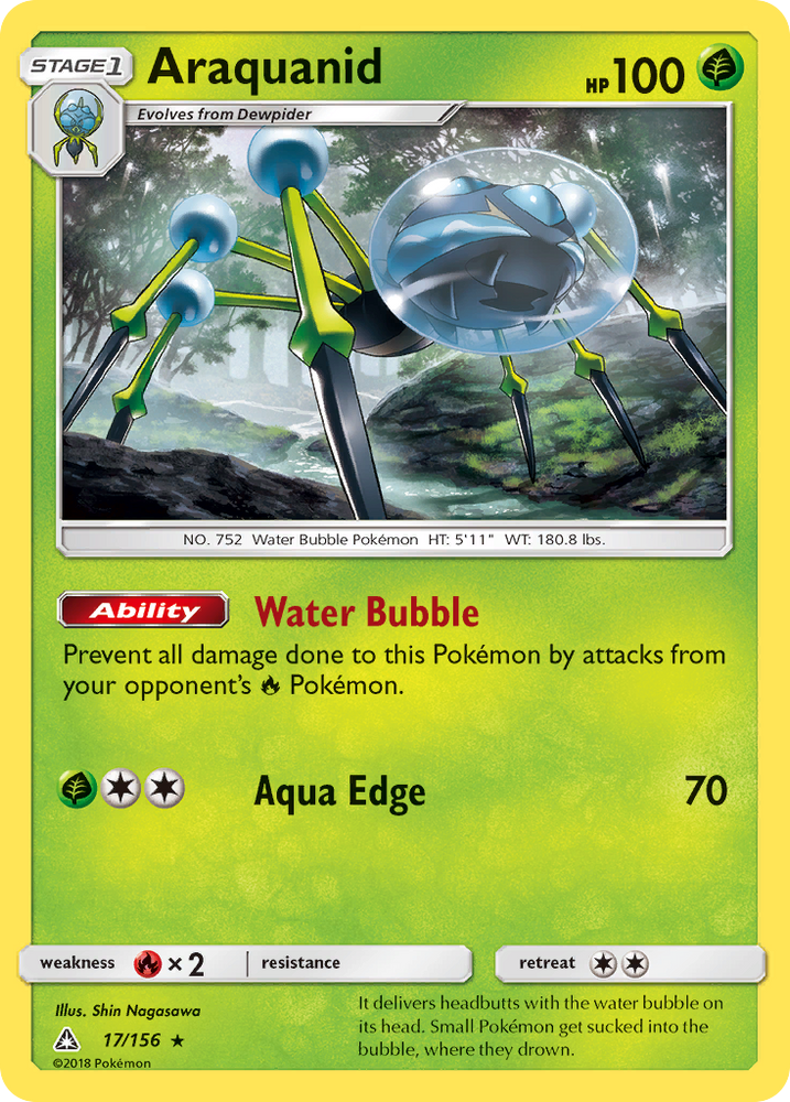 Pokemon | Araquanid (17/156) [Sun & Moon: Ultra Prism] | The Nerd Merchant