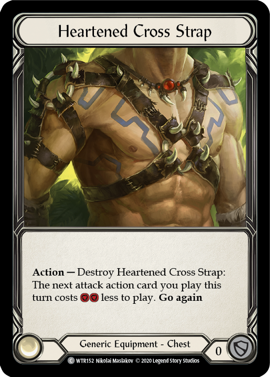 Flesh and Blood TCG | Heartened Cross Strap [U-WTR152] (Welcome to Rathe Unlimited)  Unlimited Rainbow Foil | The Nerd Merchant