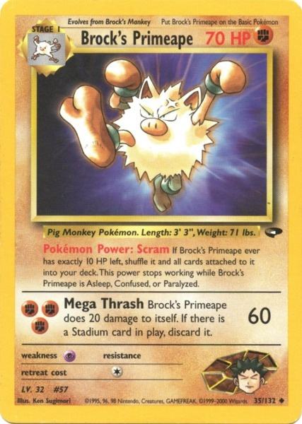 Pokemon | Brock's Primeape (35/132) [Gym Challenge Unlimited] | The Nerd Merchant
