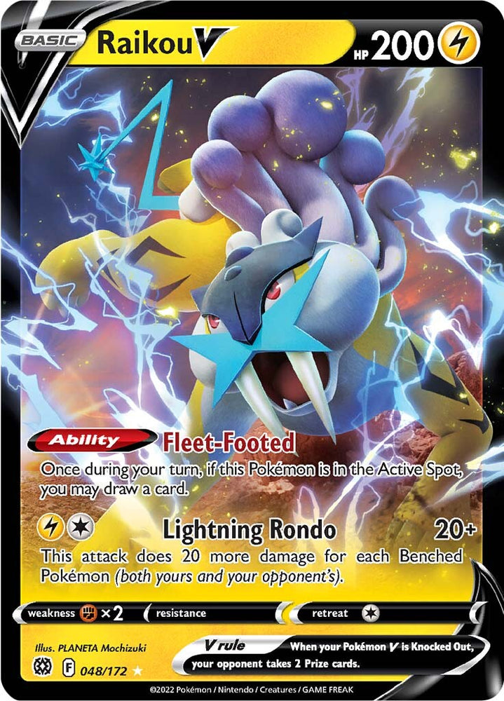 Pokemon | Raikou V (048/172) [Sword & Shield: Brilliant Stars] | The Nerd Merchant