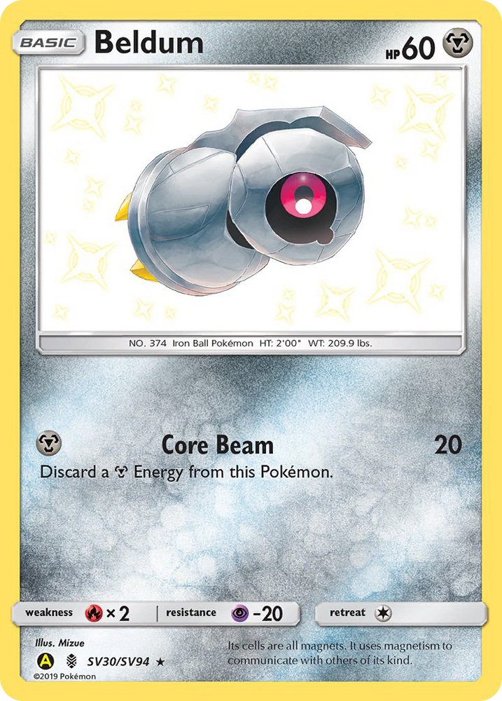 Pokemon | Beldum (SV30/SV94) [Sun & Moon: Hidden Fates - Shiny Vault] | The Nerd Merchant