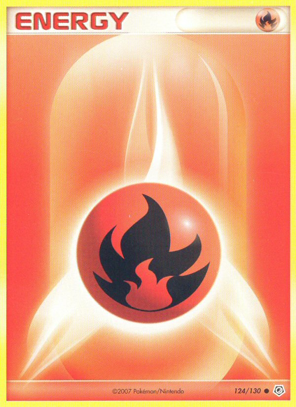 Pokemon | Fire Energy (124/130) [Diamond & Pearl: Base Set] | The Nerd Merchant
