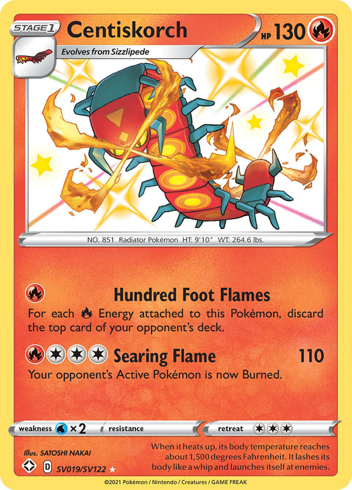 Pokemon | Centiskorch (SV019/SV122) [Sword & Shield: Shining Fates] | The Nerd Merchant