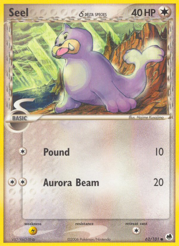 Pokemon | Seel (62/101) (Delta Species) [EX: Dragon Frontiers] | The Nerd Merchant