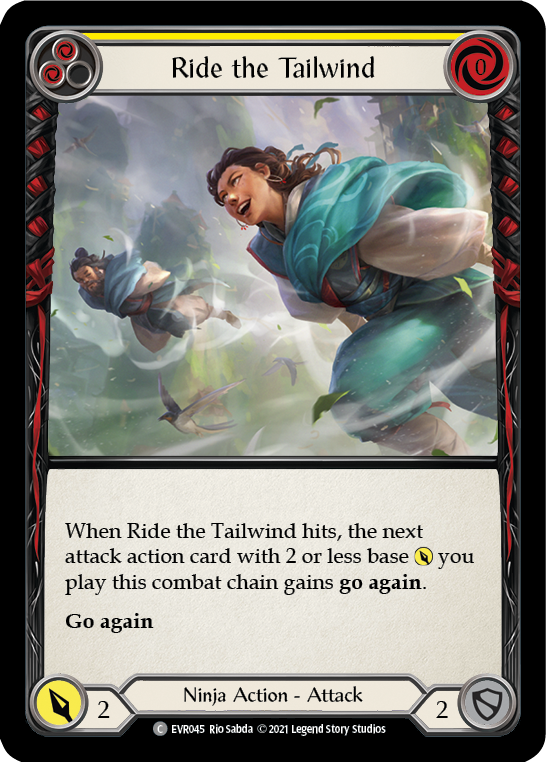 Flesh and Blood TCG | Ride the Tailwind (Yellow) [EVR045] (Everfest)  1st Edition Rainbow Foil | The Nerd Merchant