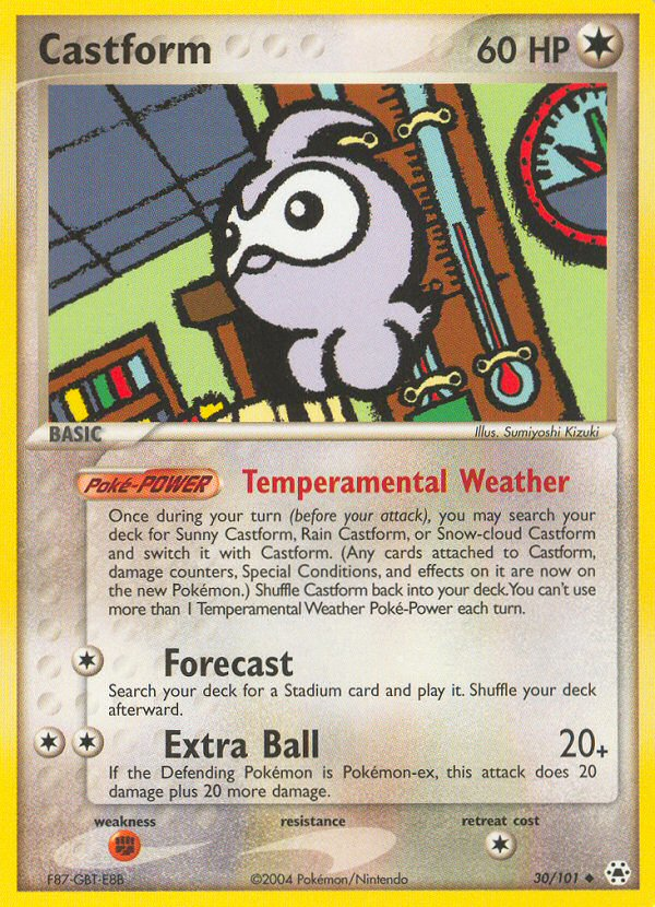 Pokemon | Castform (30/101) [EX: Hidden Legends] | The Nerd Merchant