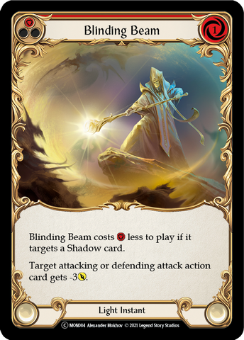 Flesh and Blood TCG | Blinding Beam (Red) [U-MON084-RF] (Monarch Unlimited)  Unlimited Rainbow Foil | The Nerd Merchant