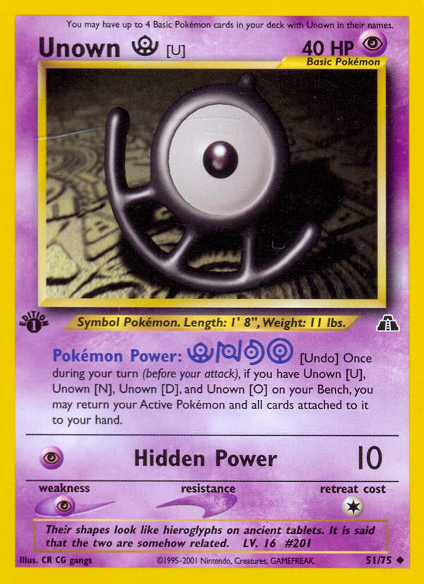 Pokemon | Unown [U] (51/75) [Neo Discovery 1st Edition] | The Nerd Merchant