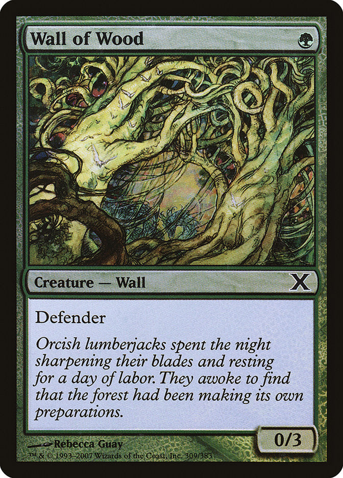 Magic | Wall of Wood (Premium Foil) [Tenth Edition] | The Nerd Merchant