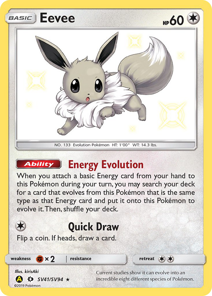 Pokemon | Eevee (SV41/SV94) [Sun & Moon: Hidden Fates - Shiny Vault] | The Nerd Merchant