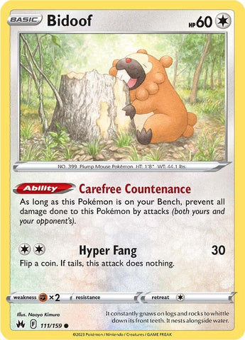 Pokemon | Bidoof (111/159) [Sword & Shield: Crown Zenith] | The Nerd Merchant