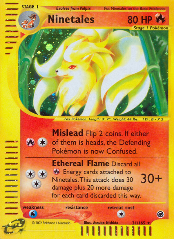 Pokemon | Ninetales (21/165) [Expedition: Base Set] | The Nerd Merchant