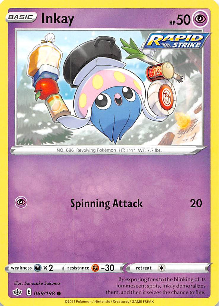 Pokemon | Inkay (069/198) [Sword & Shield: Chilling Reign] | The Nerd Merchant