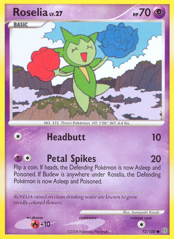 Pokemon | Roselia (72/100) [Diamond & Pearl: Stormfront] | The Nerd Merchant