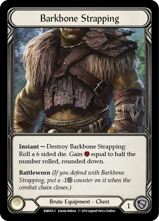 Flesh and Blood TCG | Barkbone Strapping [RNR005-C] (Rhinar Hero Deck)  1st Edition Normal | The Nerd Merchant