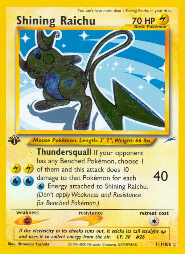 Pokemon | Shining Raichu (111/105) [Neo Destiny 1st Edition] | The Nerd Merchant