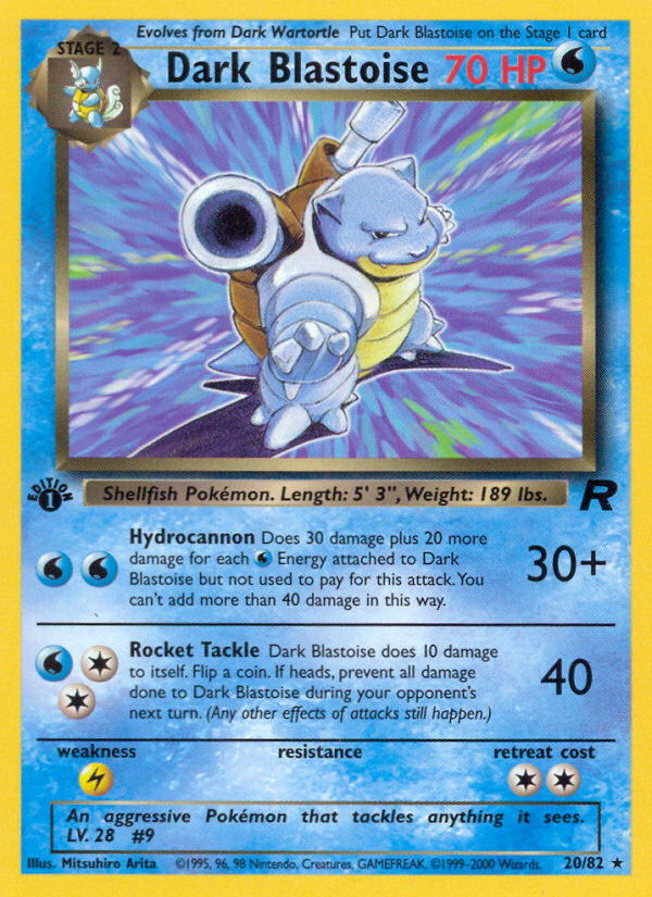 Pokemon | Dark Blastoise (20/82) [Team Rocket 1st Edition] | The Nerd Merchant