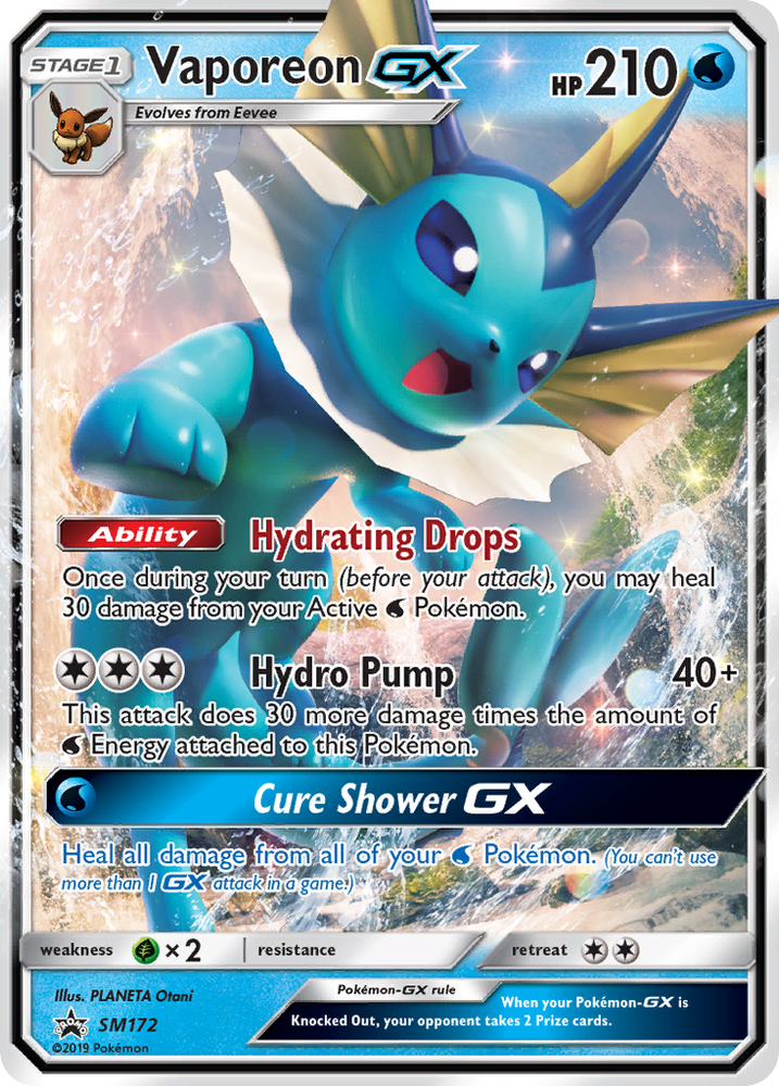 Pokemon | Vaporeon GX (SM172) [Sun & Moon: Black Star Promos] | The Nerd Merchant