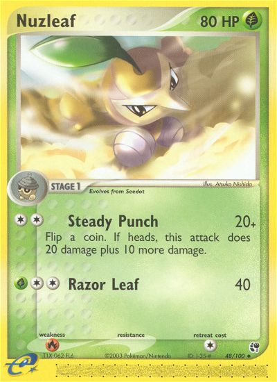 Pokemon | Nuzleaf (48/100) [EX: Sandstorm] | The Nerd Merchant