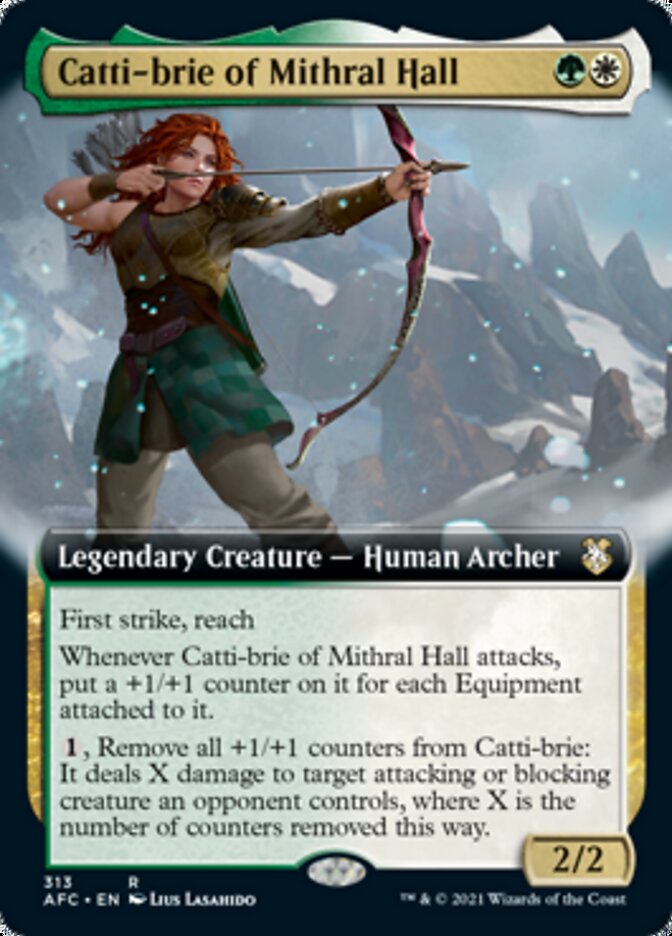 Magic | Catti-brie of Mithral Hall (Extended Art) [Dungeons & Dragons: Adventures in the Forgotten Realms Commander] | The Nerd Merchant
