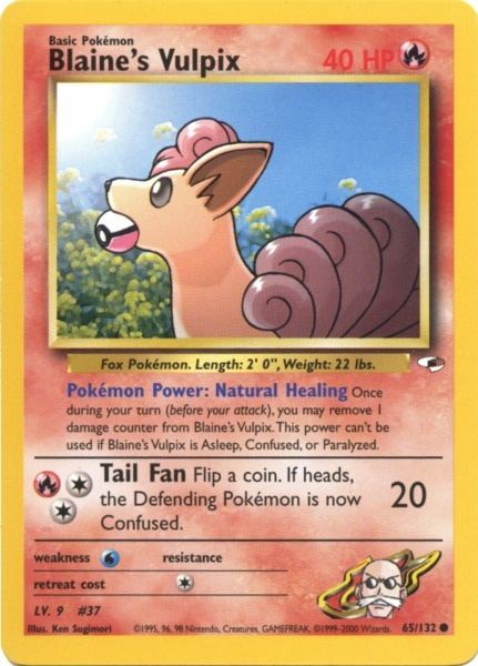 Pokemon | Blaine's Vulpix (65/132) [Gym Heroes Unlimited] | The Nerd Merchant