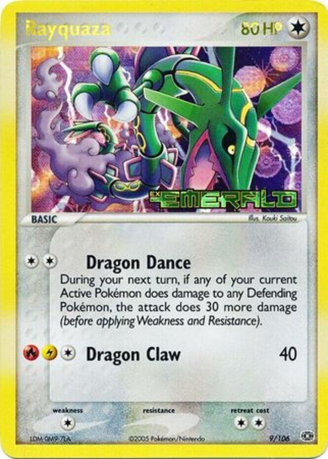 Pokemon | Rayquaza (9/106) (Stamped) [EX: Emerald] | The Nerd Merchant