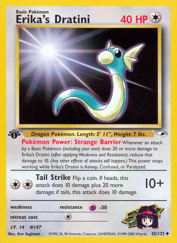 Pokemon | Erika's Dratini (42/132) [Gym Heroes 1st Edition] | The Nerd Mechant