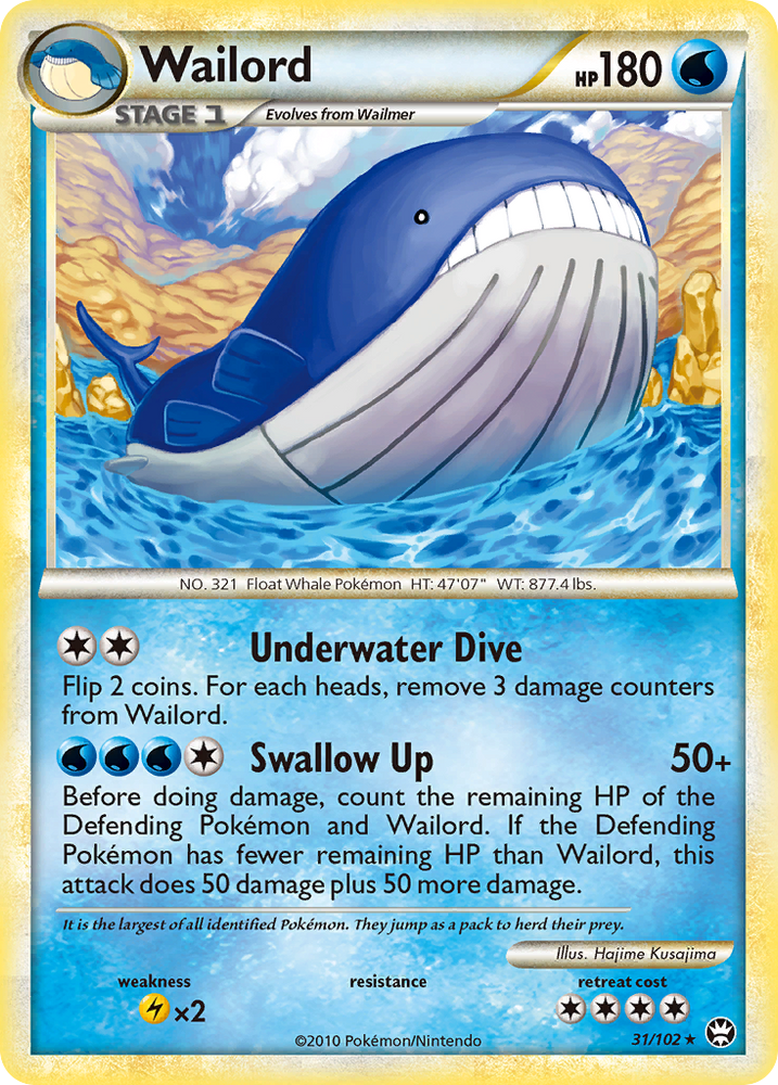 Pokemon | Wailord (31/102) [HeartGold & SoulSilver: Triumphant] | The Nerd Merchant