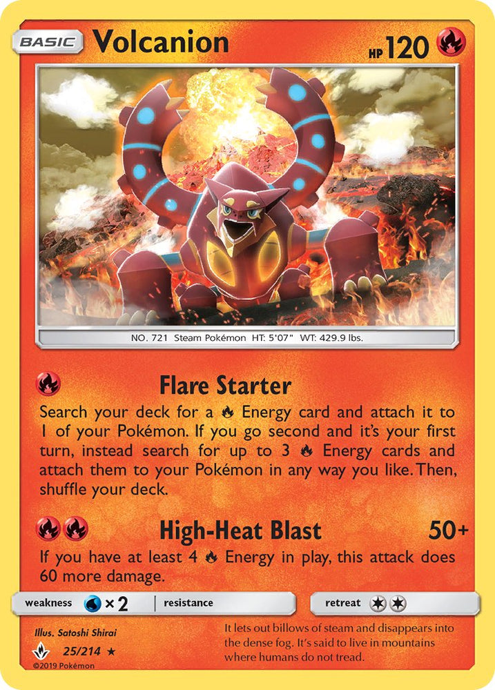 Pokemon | Volcanion (25/214) (Theme Deck Exclusive) [Sun & Moon: Unbroken Bonds] | The Nerd Merchant