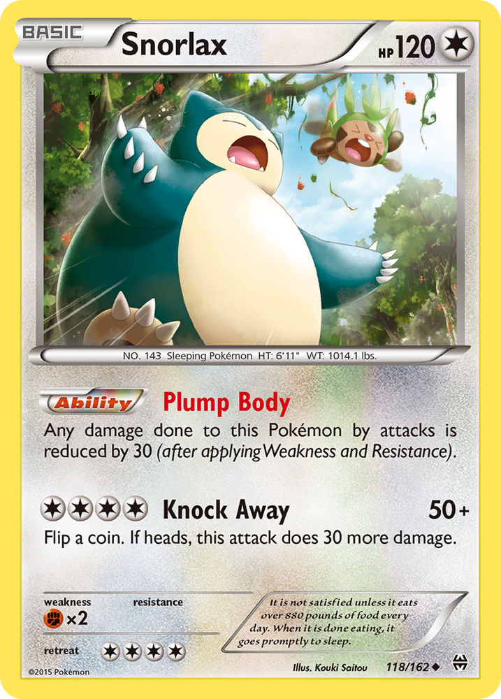 Pokemon | Snorlax (118/162) [XY: BREAKthrough] | The Nerd Merchant
