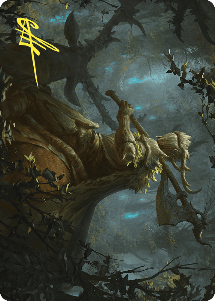 Magic | Verdant Outrider Art Card (Gold-Stamped Signature) [Wilds of Eldraine Art Series] | The Nerd Merchant